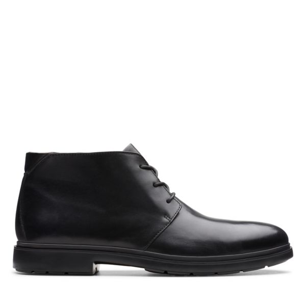 Clarks Mens Un Tailor Mid Wide Fit Boots Black | USA-6721809